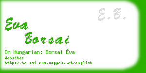 eva borsai business card